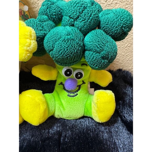 Vintage Fruit Seedies Plush Toy Set: Slam Banana & Broccoli By Toybox Creations - Picture 2 of 7